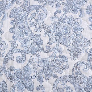 Stone Cottage Field Of Paisley Blue Quilt Set with Shams