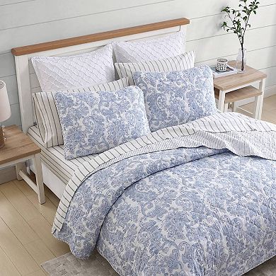 Stone Cottage Field Of Paisley Blue Quilt Set with Shams