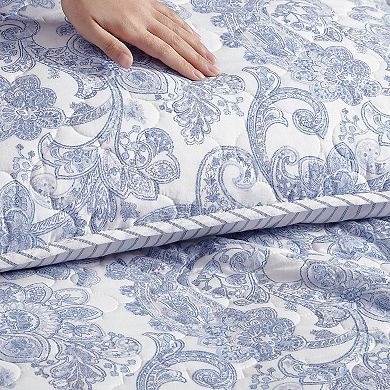 Stone Cottage Field Of Paisley Blue Quilt Set with Shams