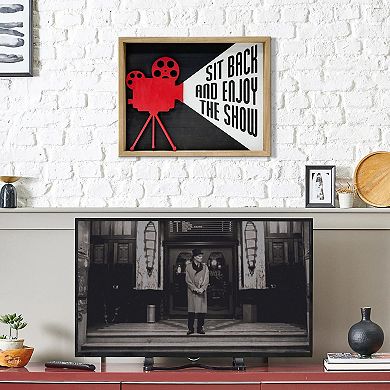 3D Art Movie Camera Wall Decor