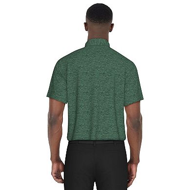 Men's Grand Slam Regular Fit Self Collar Heather Golf Polo