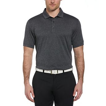 Men's Grand Slam Regular Fit Self Collar Heather Golf Polo