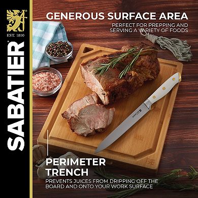 Sabatier 16-pc. White Knife Block Set with Cutting Board