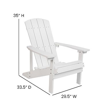 Flash Furniture Charlestown All-Weather Adirondack Patio Chair 2-piece Set