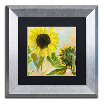 Trademark Fine Art Soleil I Silver Finish Framed Wall Art