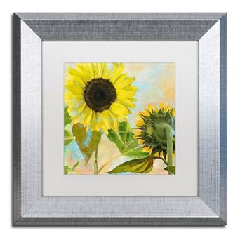 Trademark Fine Art Soleil I Silver Finish Framed Wall Art