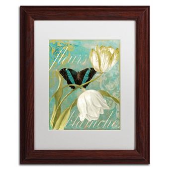 Trademark Fine Art White Tulips Framed Wall Art - Size 16x20