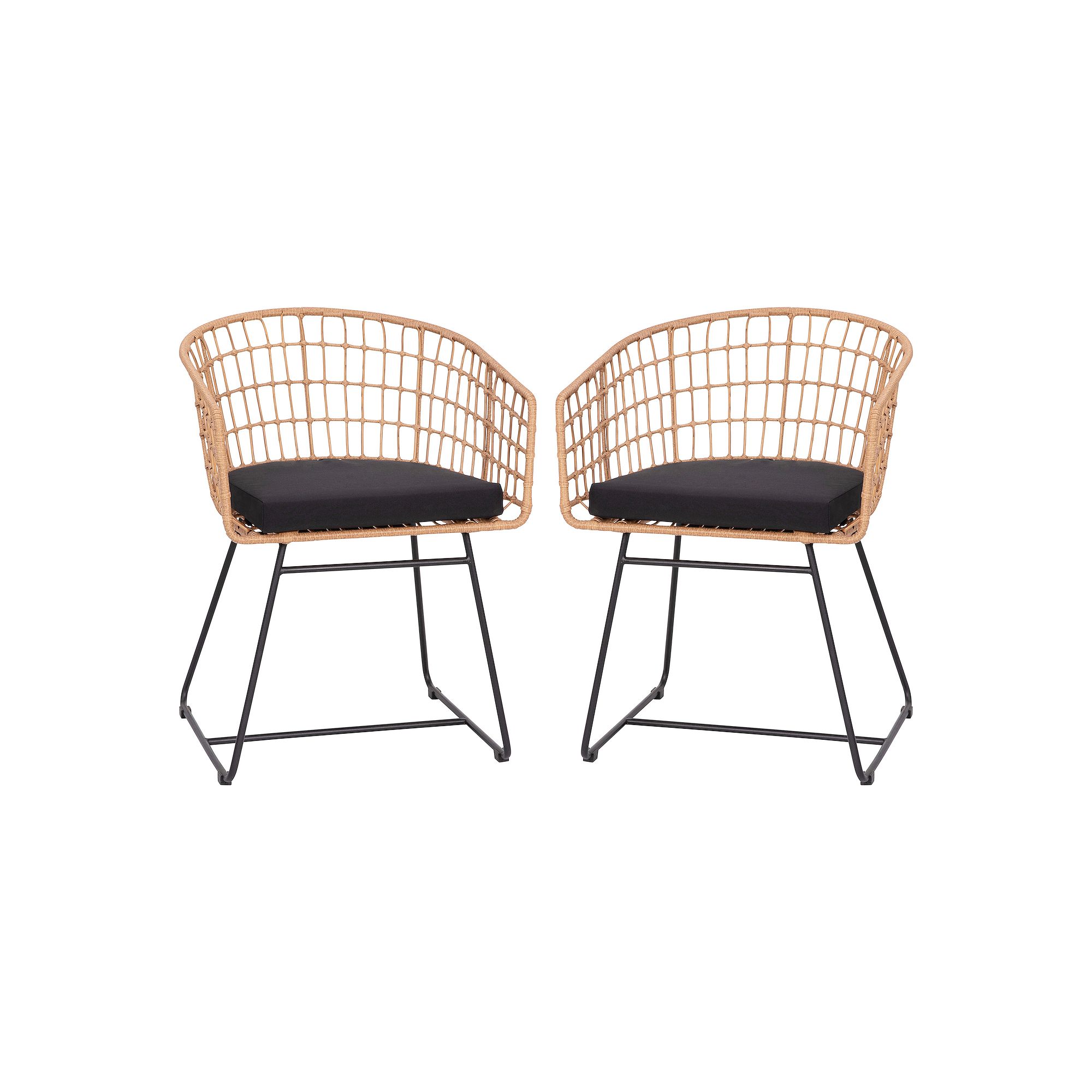 Flash Furniture Devon Indoor / Outdoor Patio Club Chair 2-piece Set, Natura