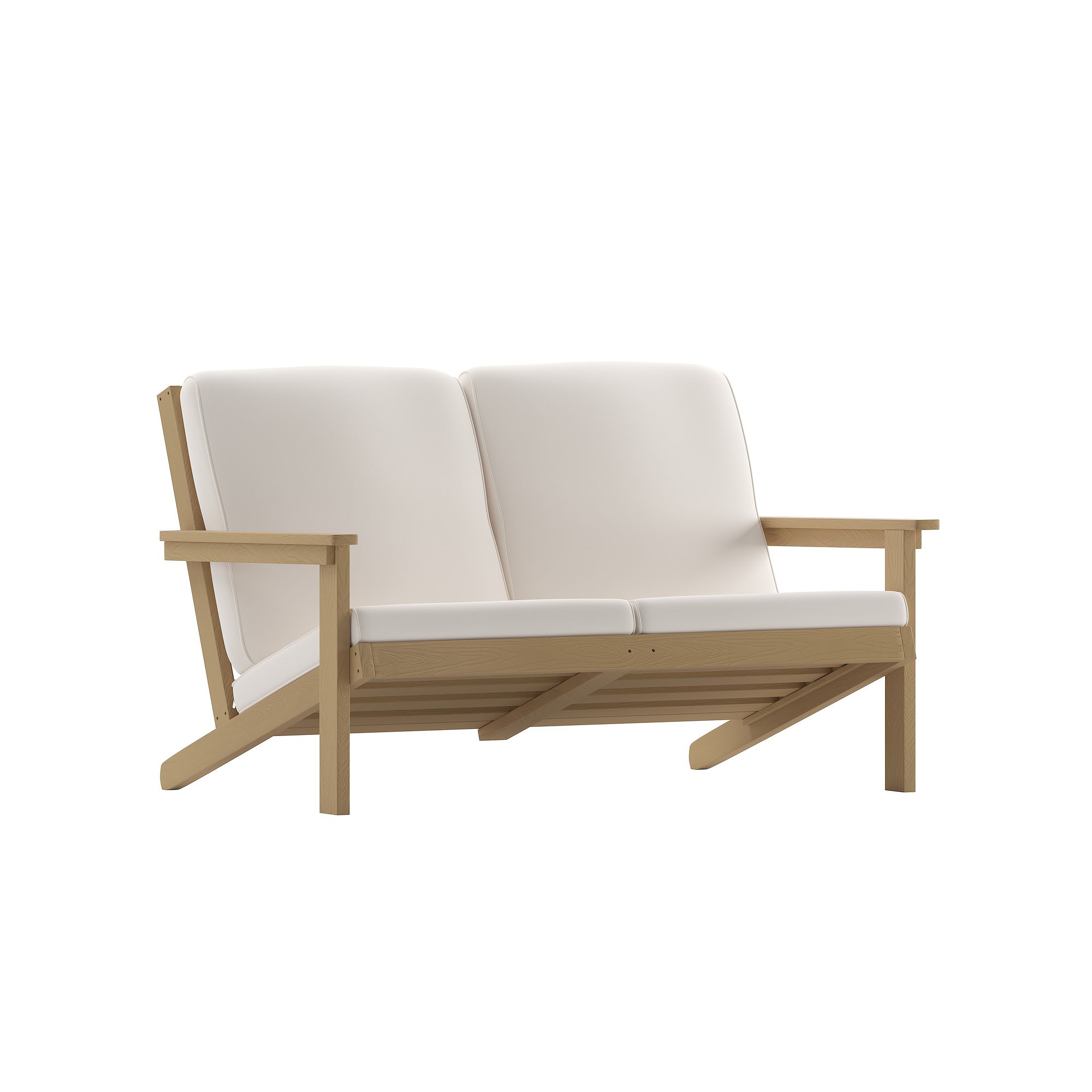Flash Furniture Charlestown All-Weather Adirondack Deep Seat Patio Loveseat