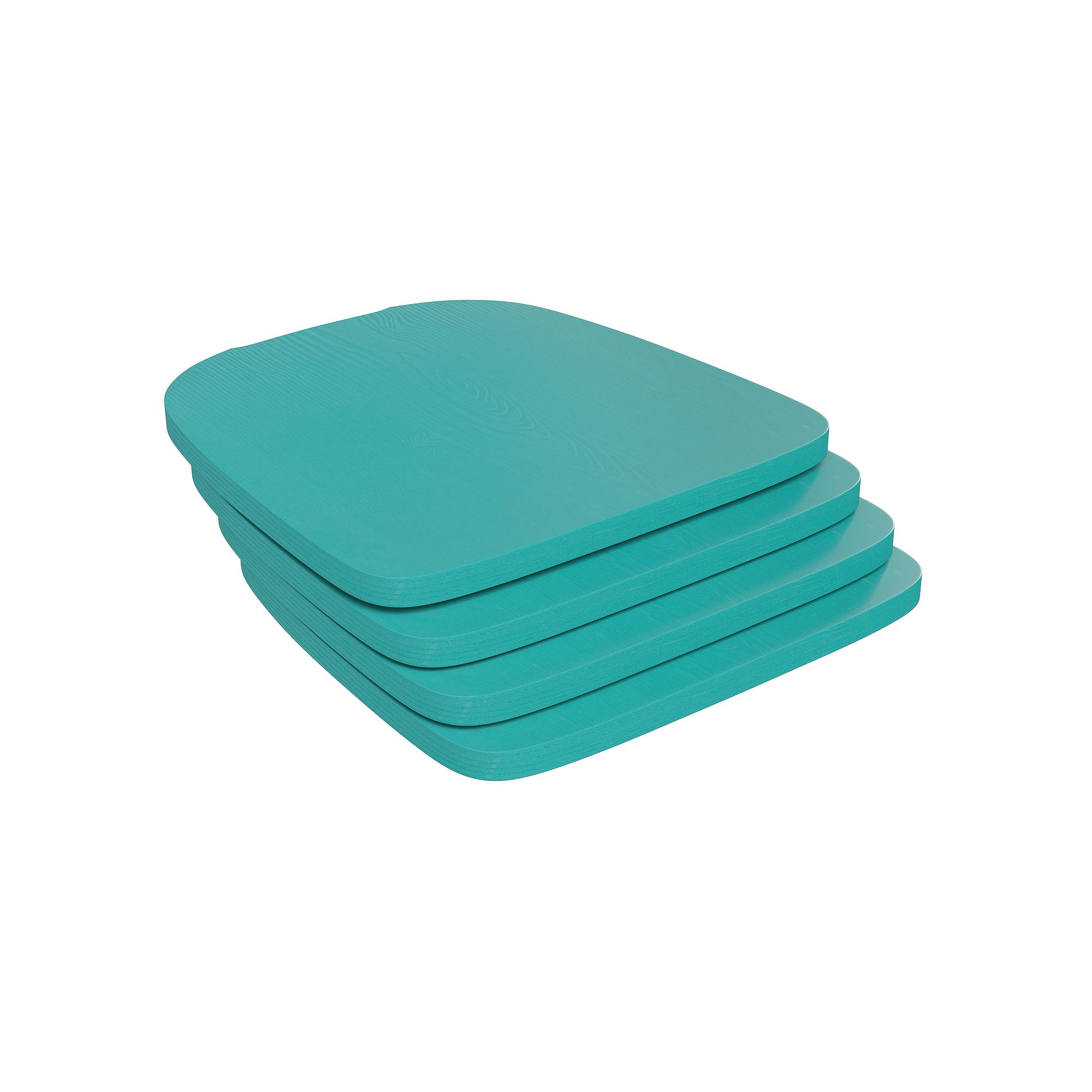 Flash Furniture Perry Rounded Edge Polystyrene Chair Seat 4-piece Set, Gree