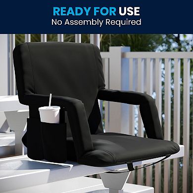 Flash Furniture Malta Portable Lightweight Reclining Stadium Chair