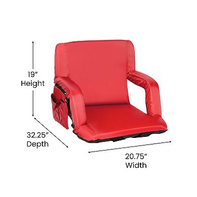 Flash Furniture Malta Portable Lightweight Reclining Stadium Chair