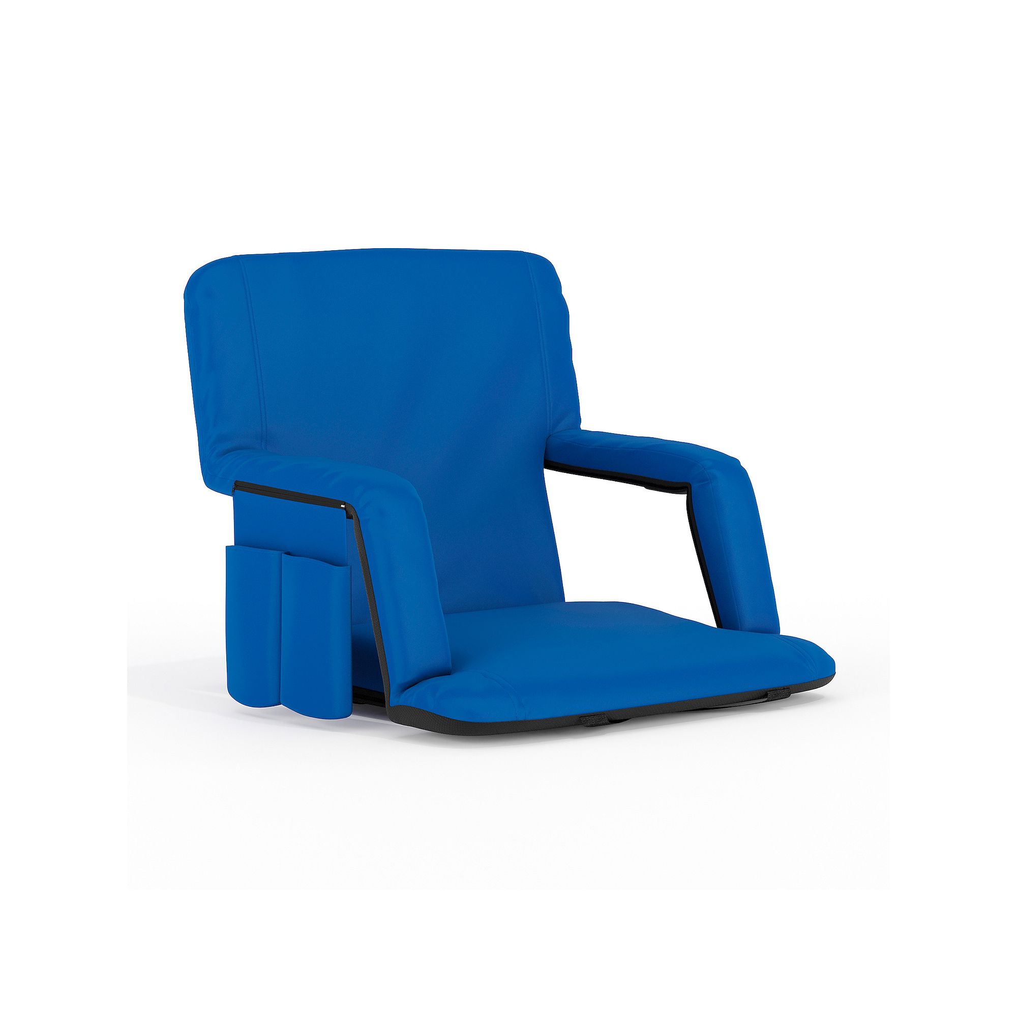 Flash Furniture Malta Portable Lightweight Reclining Stadium Chair, Blue