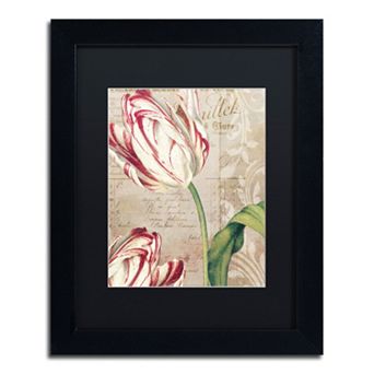 Trademark Fine Art Tulips Black Framed Wall Art