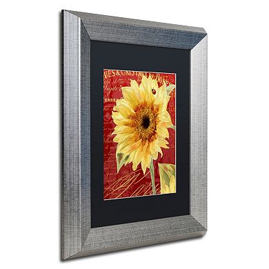 Trademark Fine Art Ladybug Silver Finish Framed Wall Art