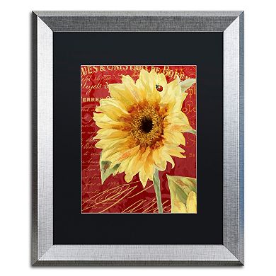 Trademark Fine Art Ladybug Silver Finish Framed Wall Art