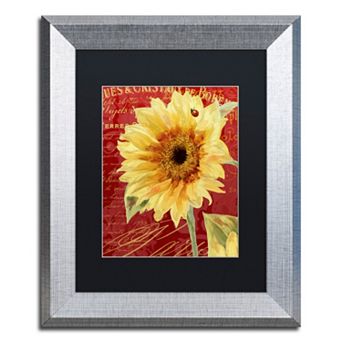 Trademark Fine Art Ladybug Silver Finish Framed Wall Art