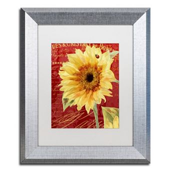 Trademark Fine Art Ladybug Silver Finish Framed Wall Art