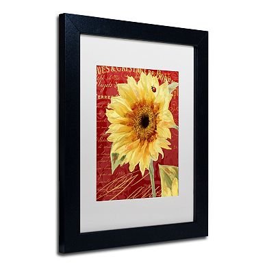 Trademark Fine Art Ladybug Black Framed Wall Art