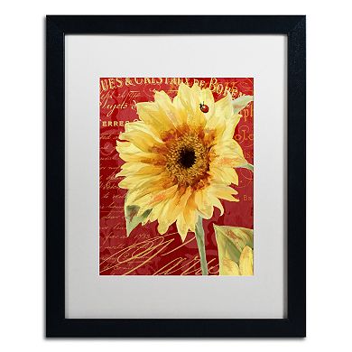 Trademark Fine Art Ladybug Black Framed Wall Art