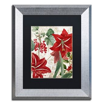 Trademark Fine Art Amaryllis "Paris" Silver Finish Framed Wall Art
