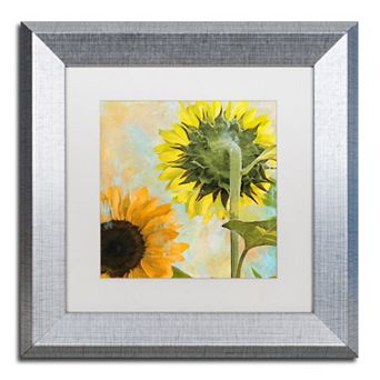 Trademark Fine Art Soleil II Silver Finish Framed Wall Art