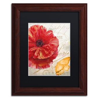 Trademark Fine Art Red Poppy Framed Wall Art - Size 11x14