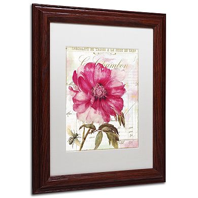 Trademark Fine Art Pink Peony Framed Wall Art