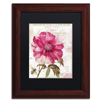 Trademark Fine Art Pink Peony Framed Wall Art