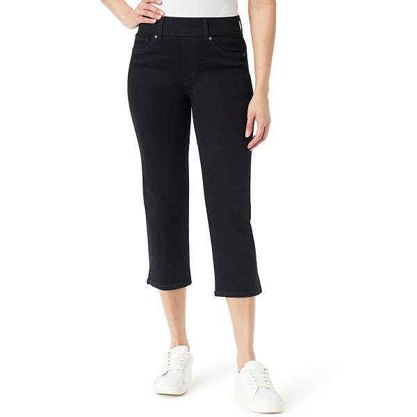 Gloria Vanderbilt Women's Roll Cuff Capri Pants - Relaxed Fit, Stretchy Cotton Blend