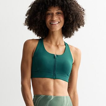 Women's Tek Gear® Ultrastretch Medium Support Zip Front Sports Bra