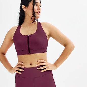 Women's Tek Gear® Ultrastretch Medium Support Zip Front Sports Bra