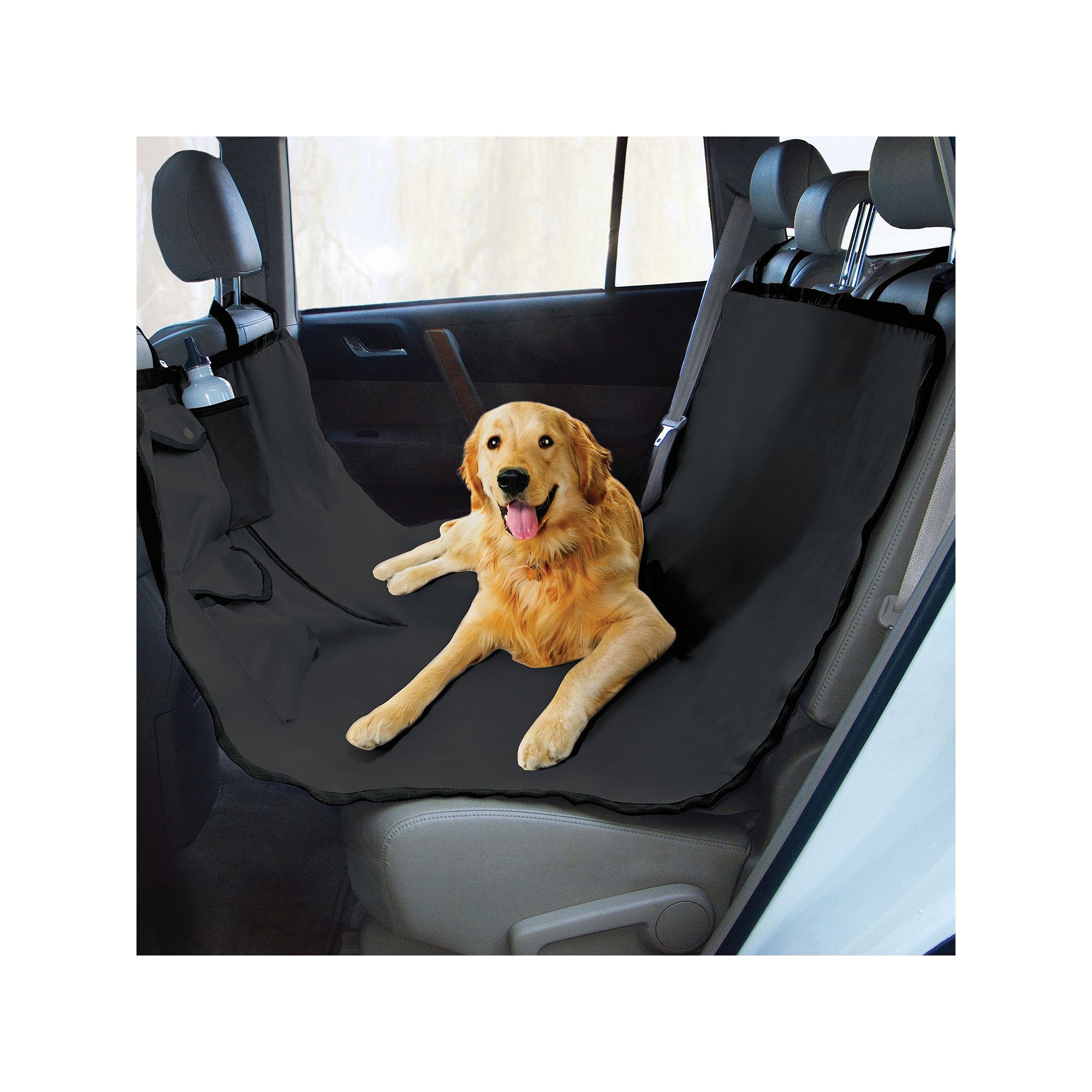 Yes Pets Waterproof Hammock Back Seat Cover, Black