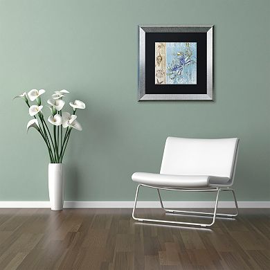 Trademark Fine Art Blue Crab I Silver Finish Framed Wall Art