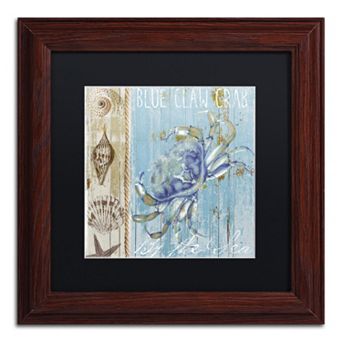 Trademark Fine Art Blue Crab I Framed Wall Art - Size 11x11