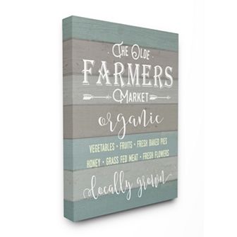 Stupell Home Decor Olde Farmers Market Unframed Canvas Wall Art
