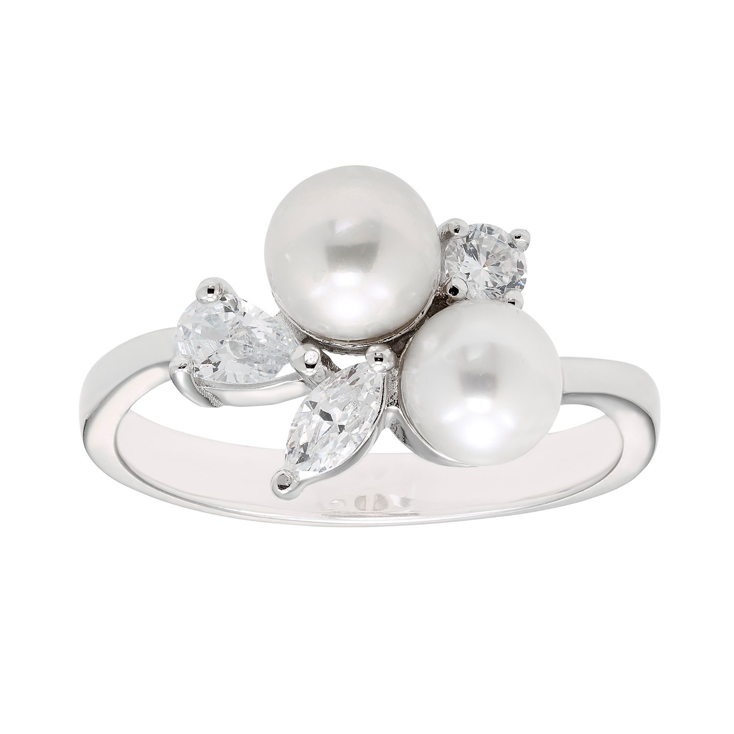 Simply 2024 Vera Vera Wang Freshwater Cultured Pearl & Diamond Accent ring