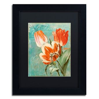 Trademark Fine Art Tulips Ablaze II Framed Wall Art - Size 11x14