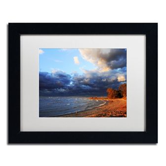 Trademark Fine Art Lake Erie Autumn Black Framed Wall Art - Size 11x14