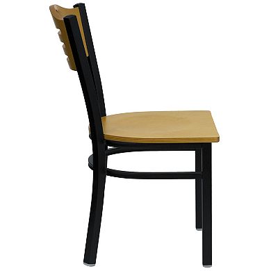 Flash Furniture HERCULES Series Slat Back Restaurant Dining Chair