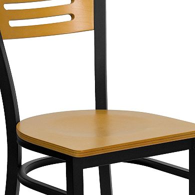 Flash Furniture HERCULES Series Slat Back Restaurant Dining Chair