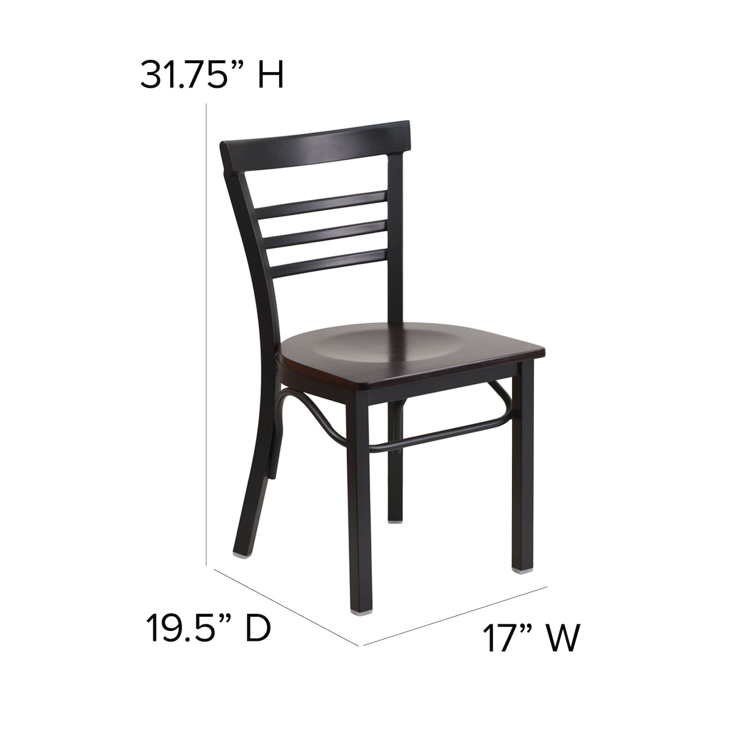 Flash Furniture HERCULES Series Ladder Back Restaurant Dining Chair