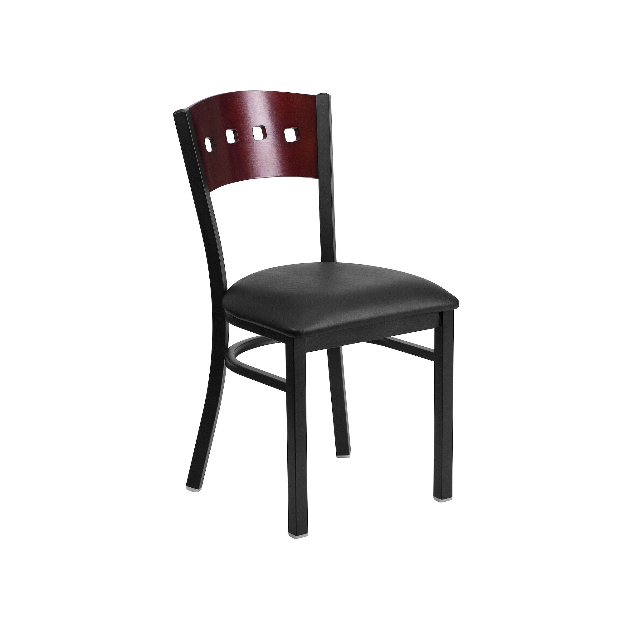 Flash Furniture HERCULES Series Square Cutout Restaurant Dining Chair, Brow