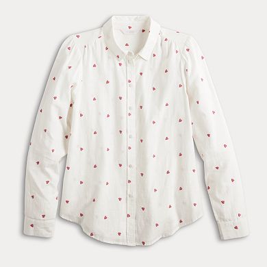 Petite LC Lauren Conrad Button-Front Shirt