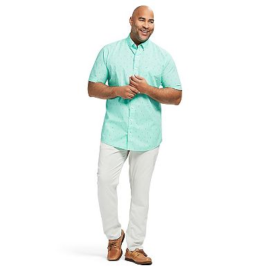 Big & Tall IZOD Classic Breeze Short Sleeve Woven Button-Down Shirt