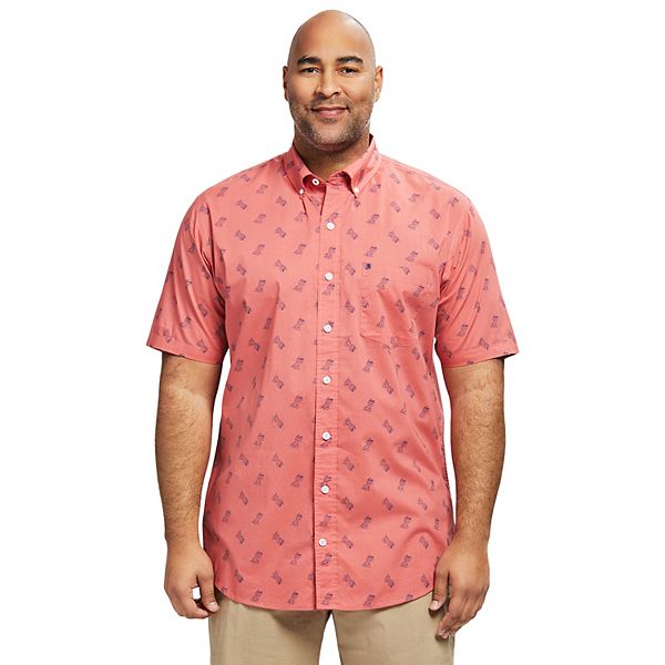 Big & Tall IZOD Classic Breeze Short Sleeve Woven Button-Down Shirt