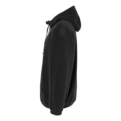 Polar Fleece Quarter-Zip Hooded Pullover