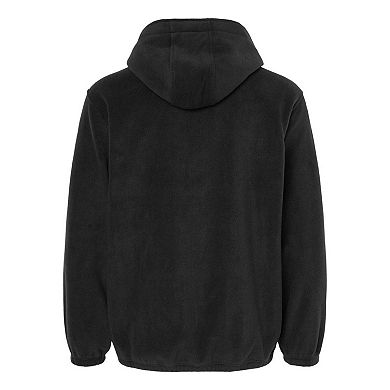 Burnside Polar Fleece Quarter-Zip Hooded Pullover