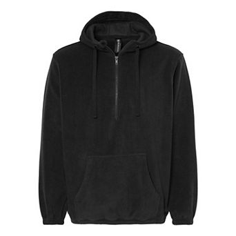 Burnside Polar Fleece Quarter-Zip Hooded Pullover