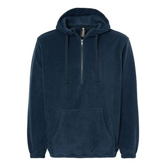 Burnside Polar Fleece Quarter-Zip Hooded Pullover